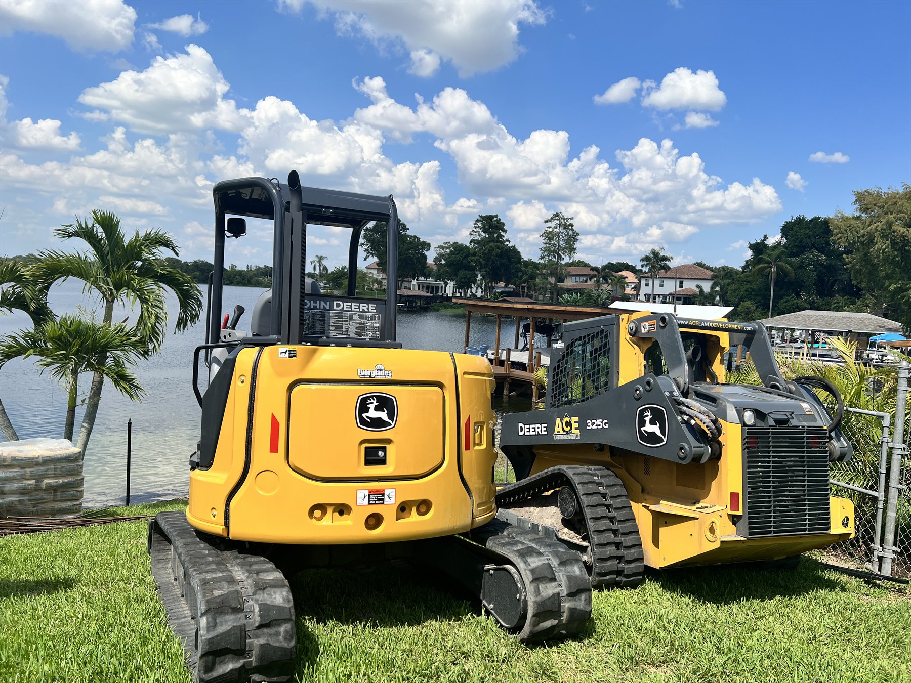 Ace compact track loader at a project site
