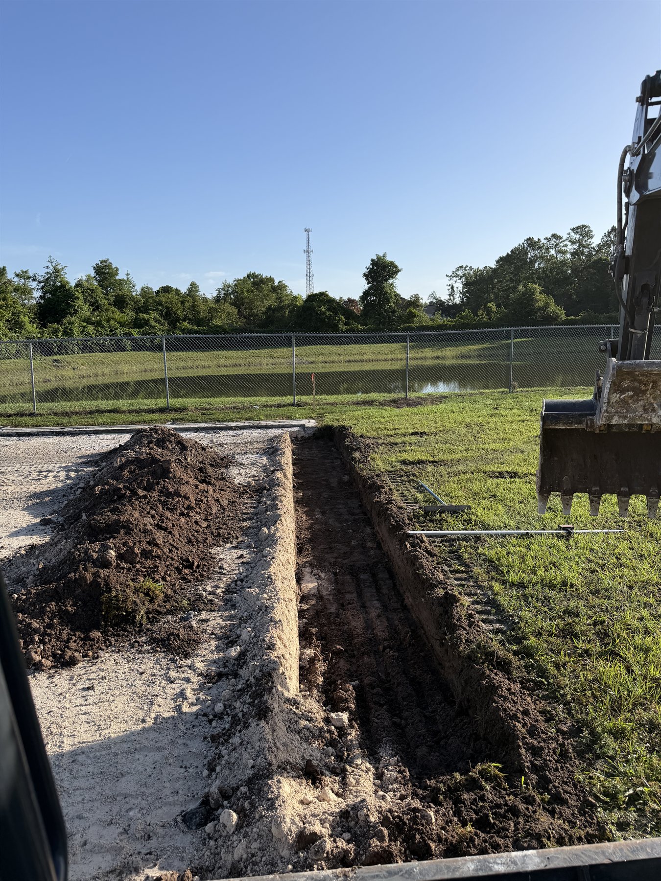 Laser grading and court construction project photo 6
